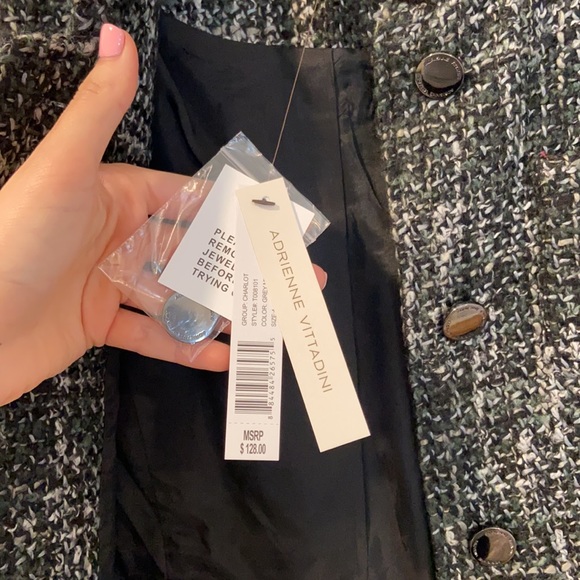 Adrienne Vittadini Grey Multi Jacket Size 4 - Picture 7 of 13